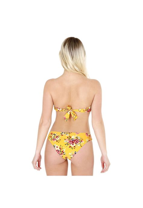 Traje de Baño Bikini Mujer Top Elasticado H2O Wear Ocre-1