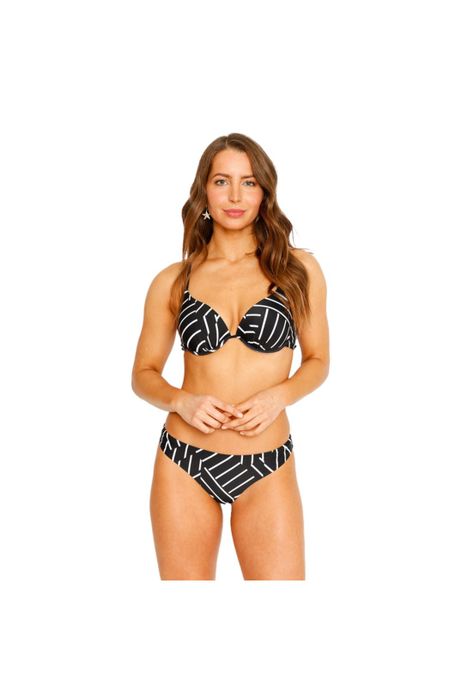 Traje de Baño Bikini Top Copas para Mujer Negro-0