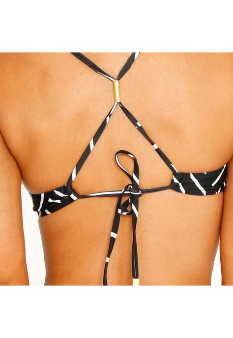 Traje de Baño Bikini Top Copas para Mujer Negro-4