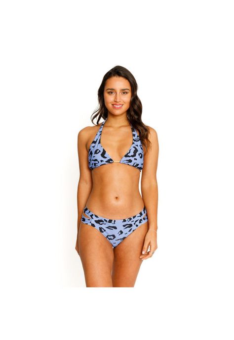 Traje de Baño Bikini Top Triangulo para Mujer Azul-1