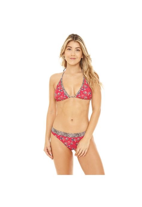 Traje de Baño Bikini Mujer H2O Wear Triangulo Compose Rojo-1