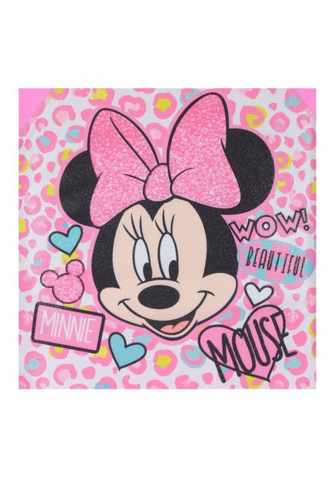 Polera Niña Manga Corta UV 50+ Disney Minnie Fucsia-2