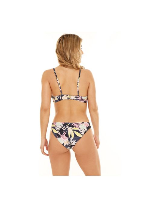 Traje de Baño Bikini Mujer H2O Wear Triangulo Fijo Flores Azul-1