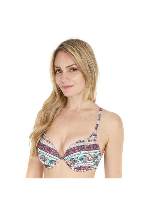 Traje de Baño Top Copa Mujer H2O Wear Beige-0