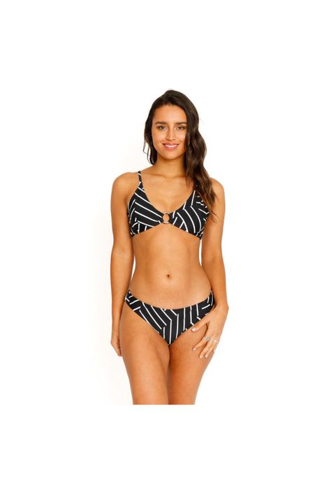 Traje de Baño Bikini Top Argolla para Mujer Negro-1