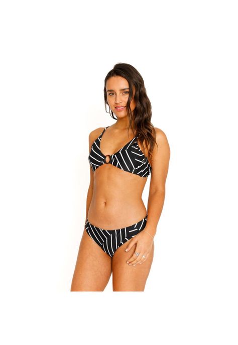 Traje de Baño Bikini Top Argolla para Mujer Negro-2