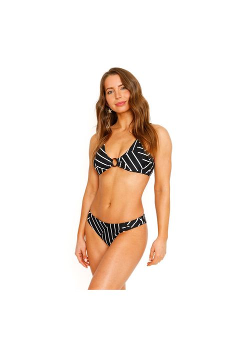 Traje de Baño Bikini Top Argolla para Mujer Negro-6