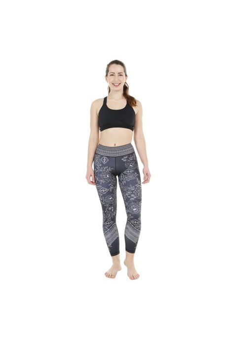 Mujer Calza Legging H2O Wear Estampado Localizado Negro Pizarra-0