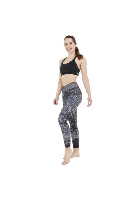 Mujer Calza Legging H2O Wear Estampado Localizado Negro Pizarra-1