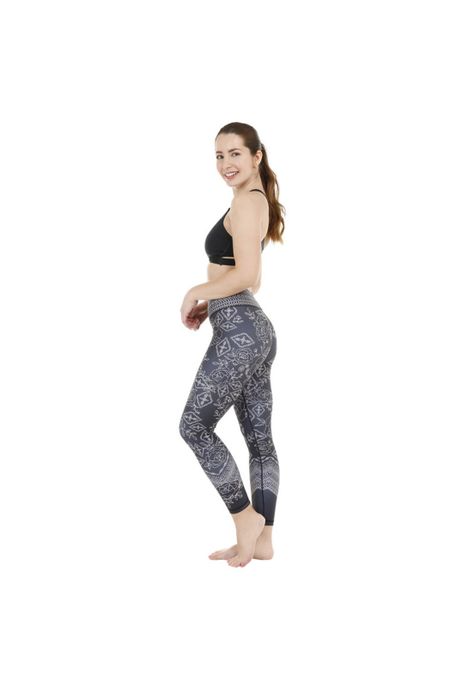 Mujer Calza Legging H2O Wear Estampado Localizado Negro Pizarra-2