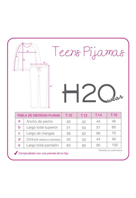 Pijama Teens Niña Polar H2O Wear Lila-2