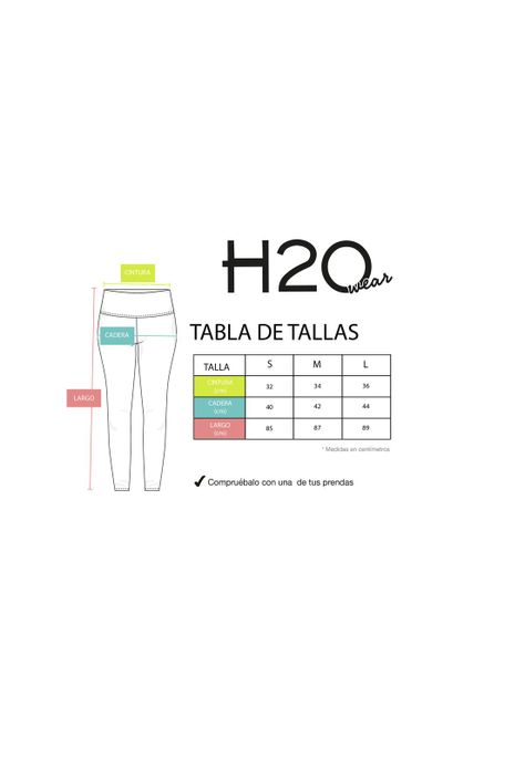 Mujer Calza Legging H2O Wear Hojas Verde-3