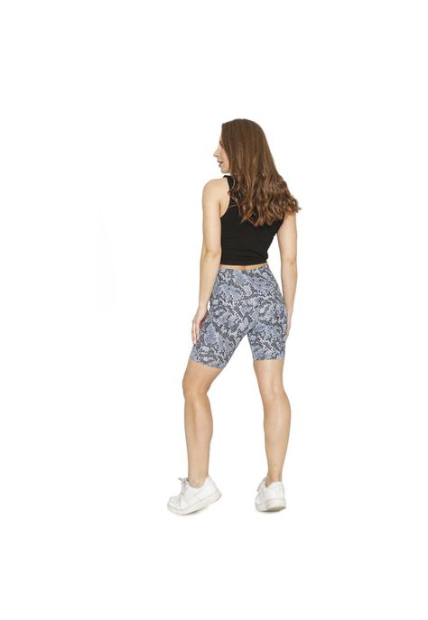 Mujer Calza Biker  Con Pretina H2O Wear Pithon Celeste-5