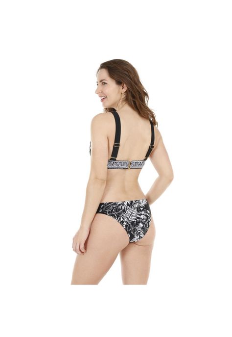 Traje de Baño Bikini Mujer H2O Wear Halter Banda Negro Pizarra-4