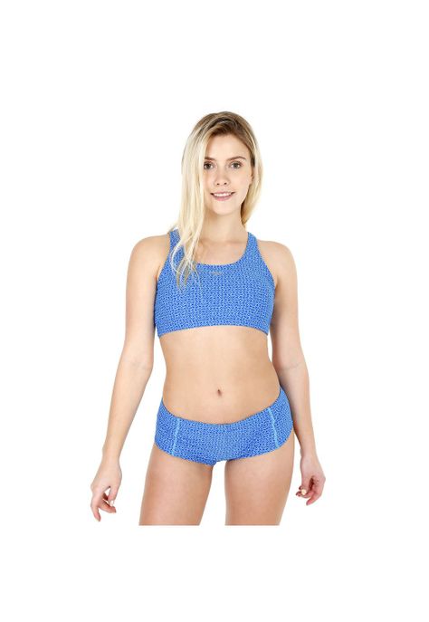 Traje de Baño Bikini Mujer Modelo Deportivo H2O Wear Turquesa-0