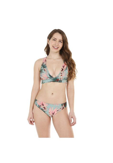 Traje de Baño Bikini Mujer H2O Wear Copa con Brillo Verde-0