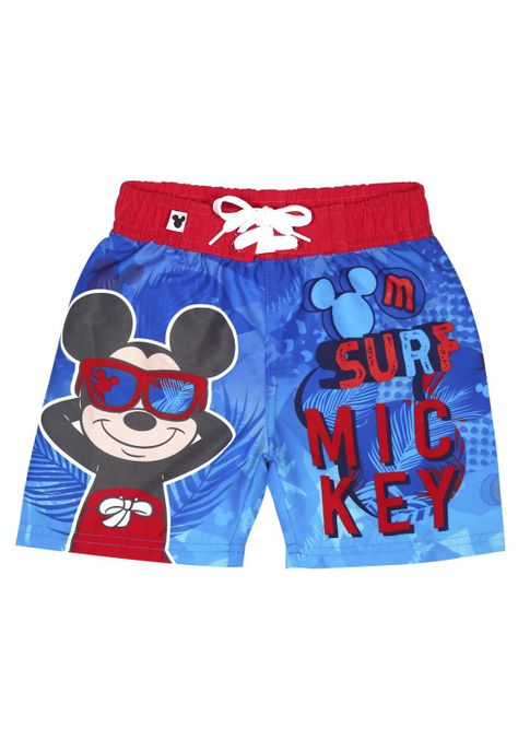 Traje de Baño Bebe Niño Short Disney Mickey Rojo-0