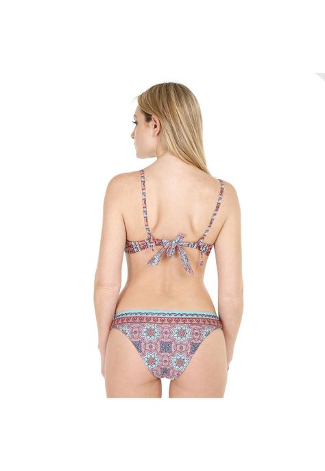Traje de Baño Bikini Mujer H2O Wear Copa Estampado Coral-1