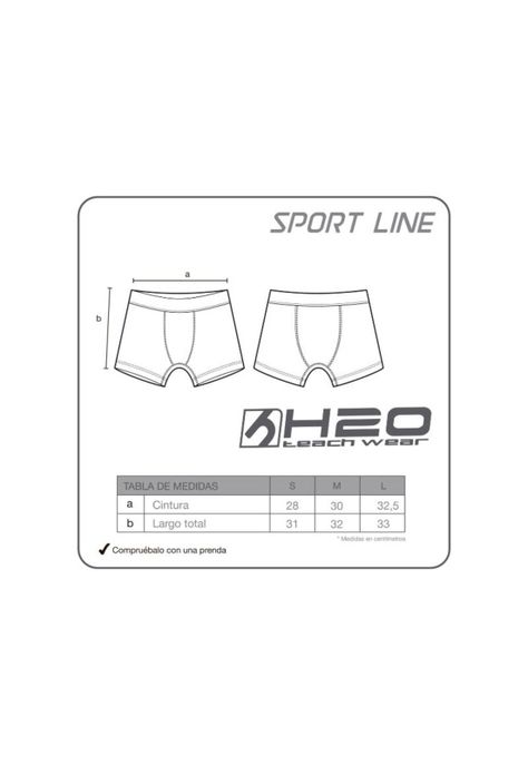 Short Lycra  Hombre  H2O Wear Azul-3