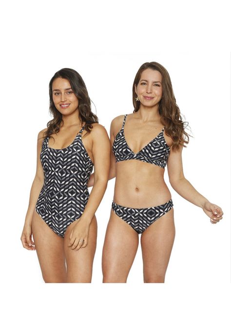 Traje de Baño Bikini Mujer H2O Wear Triangulo Banda Gris Oscuro-7