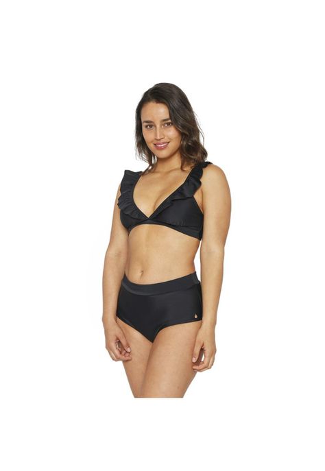 Traje de Baño Bikini Mujer H2O Wear Vuelo Calzon Alto Negro -1