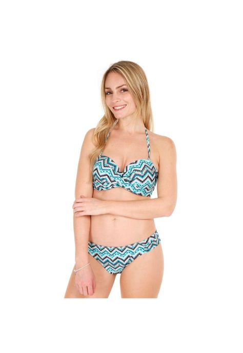 Traje de Baño Bikini Mujer H2O Wear Copa Bandeau Turquesa-0