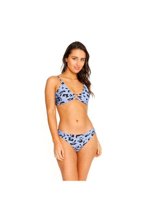 Traje de Baño Bikini Top Argolla para Mujer Azul-1