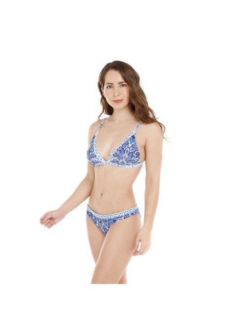 Traje de Baño Bikini Mujer H2O Wear Triangulo Compose Turquesa-1