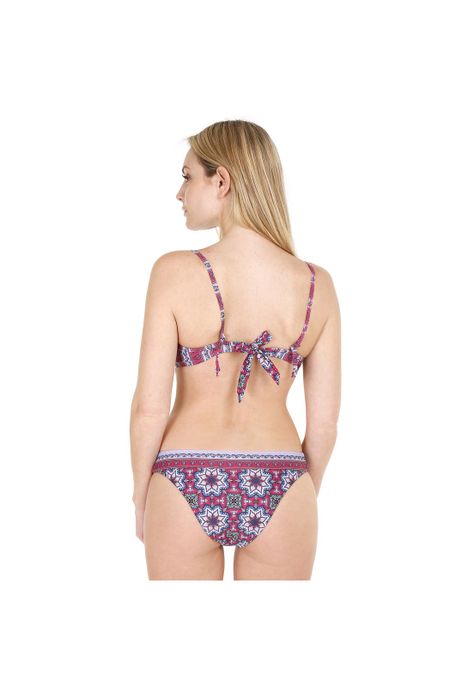 Traje de Baño Bikini Mujer H2O Wear Copa Estampado Violeta-1