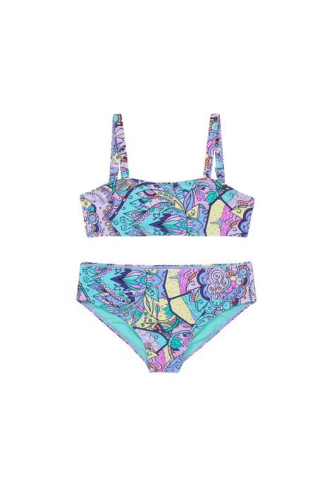 Teens Niña Bikini UV+30 Recto Amarra Mandala Lila-0
