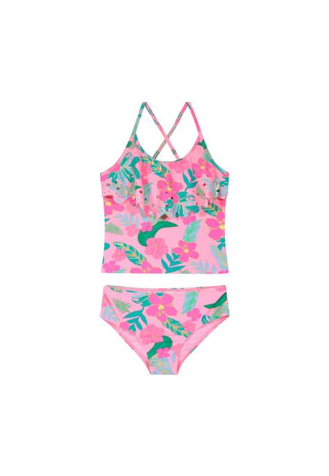 Traje de Baño Niña Tankini UV30+ H2O Wear Coral-0