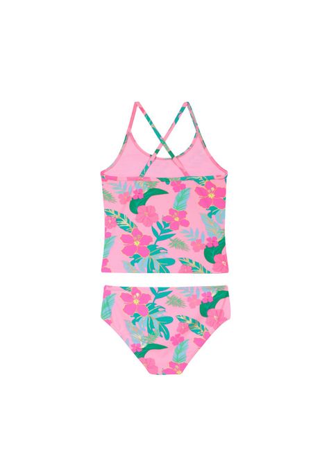 Traje de Baño Niña Tankini UV30+ H2O Wear Coral-1