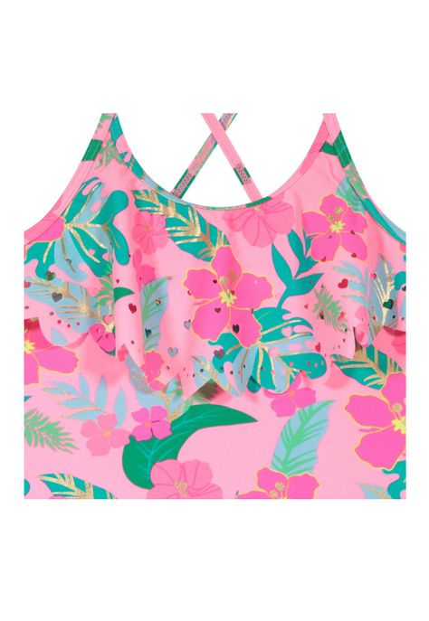 Traje de Baño Niña Tankini UV30+ H2O Wear Coral-2