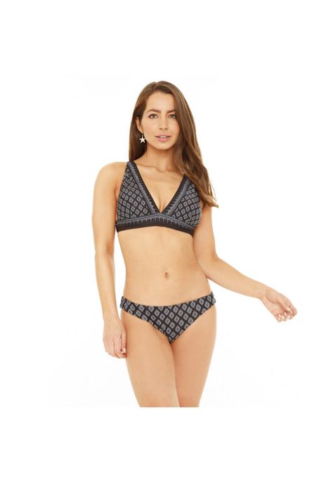 Traje de Baño Bikini Mujer H2O Wear Halter Compose Negro-4