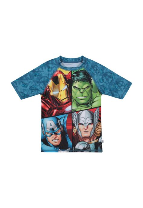 Traje de Baño Niño Polera UV50+ Avengers Marvel Disney-0