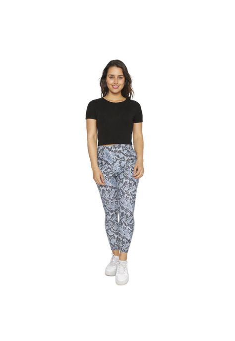 Mujer Calza Legging Con Pretina  H2O Wear Pithon Celeste-2