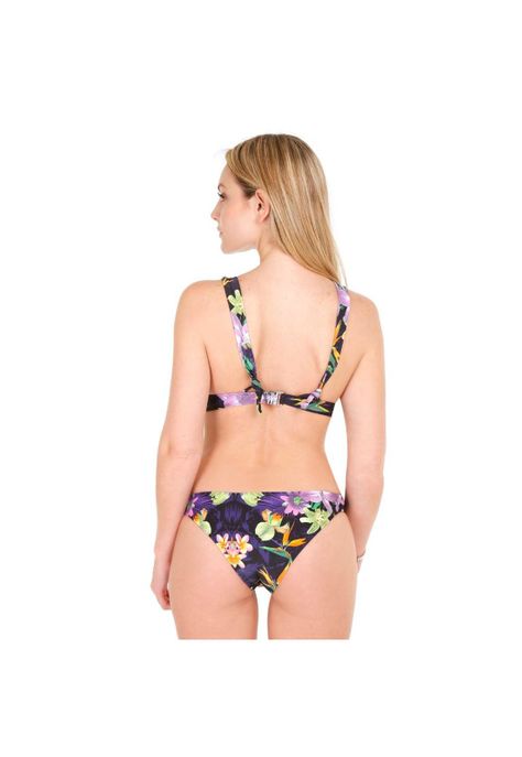 Traje de Baño Bikini Halter para Mujer Negro-1