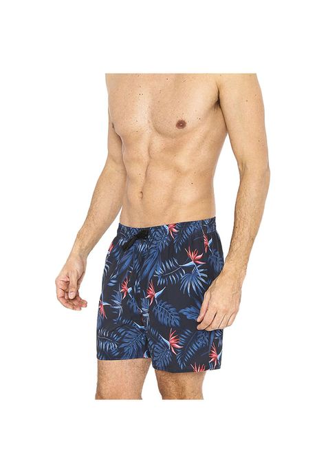 Traje de Baño Short Hombre Tela c/ Elasticidad Azul Marino-1