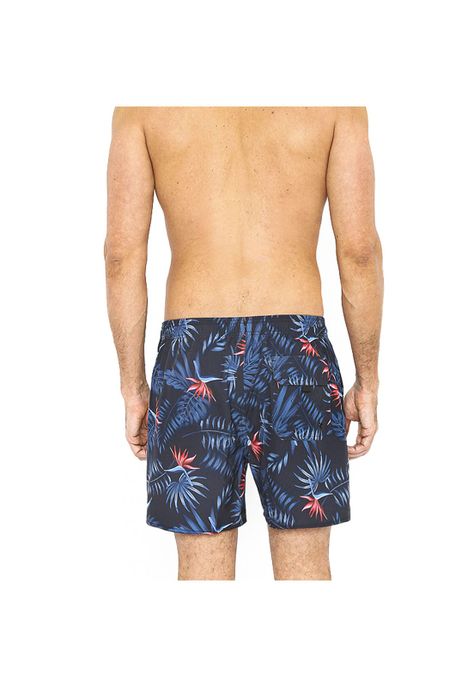 Traje de Baño Short Hombre Tela c/ Elasticidad Azul Marino-3