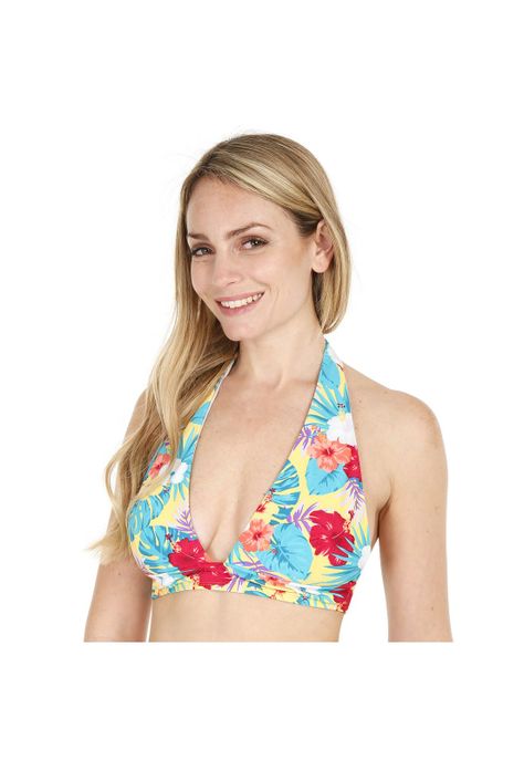 Traje de Baño Top Halter Mujer H2O Wear Amarillo-0