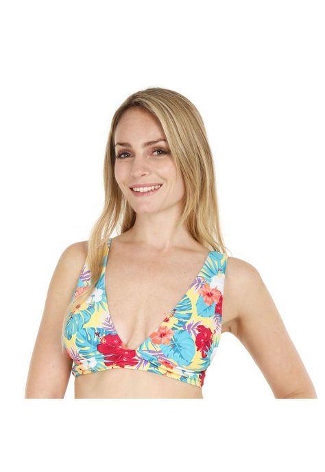 Traje de Baño Top Halter Mujer H2O Wear Amarillo-1