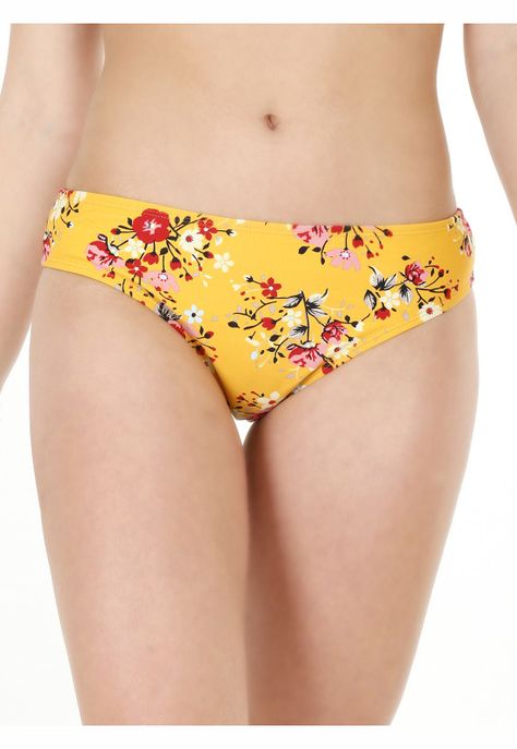 Traje de Baño Calzon Culote Mujer H2O Wear Amarillo-0