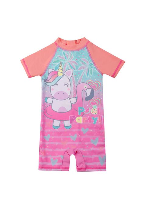 Traje de Baño Bebe Niña Body UV 50 H2O Wear Coral-0