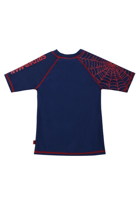 Polera Niño Manga Corta UV 50 Disney Spiderman Turquesa-1