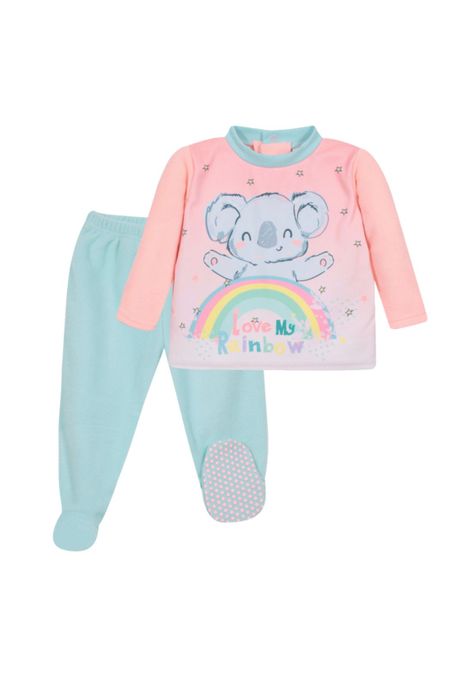 Pijama Bebé Niña Polar Rainbow Coral H2O Wear-0
