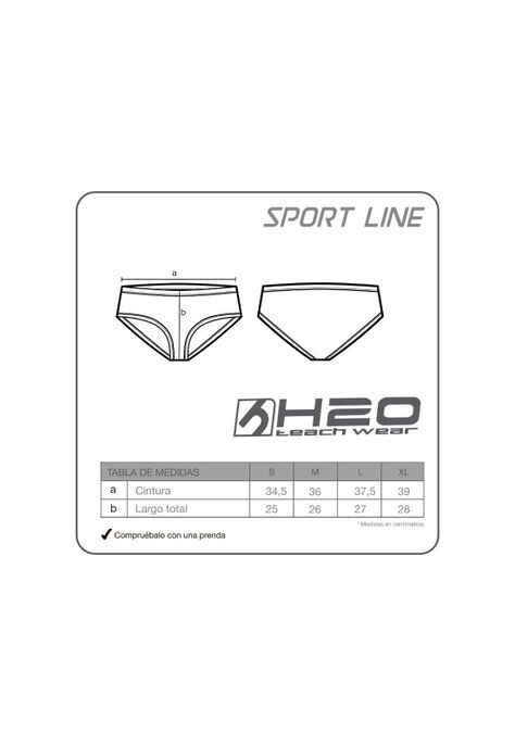 Sunga  Hombre  H2O Wear Azul-3