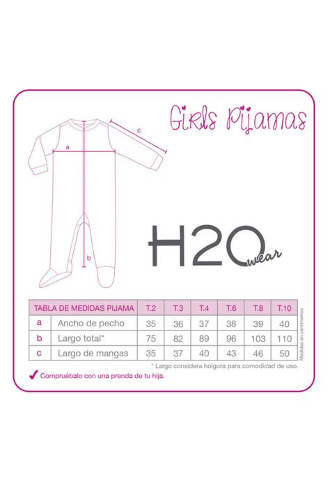 Pijama Niña Polar Estampado H2O Wear Rosa-2