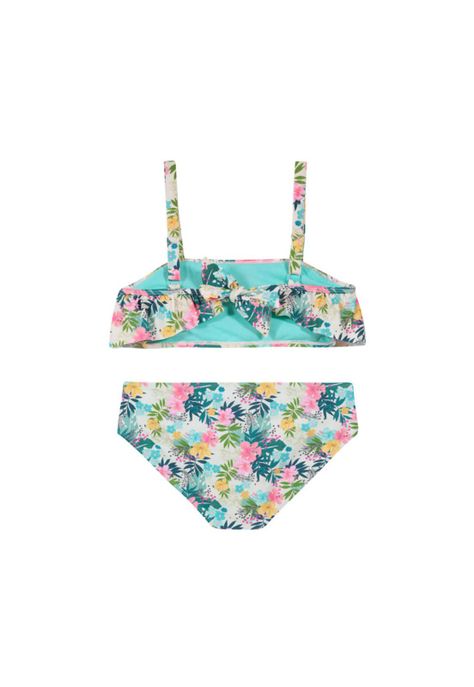 Traje de Baño Teens Niña Bikini UV30 H2O Wear Estampado Flores Beige-1