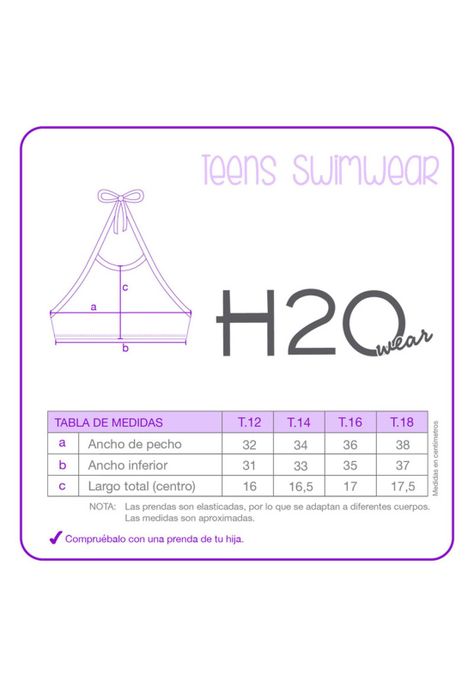 Traje de Baño Teens Niña Bikini UV30+ H2O Wear-3