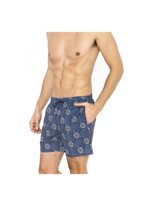 Traje de Baño Short Hombre Tela c/ Elasticidad Gris Oscuro-1
